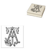 AJ Monogram JA Monogram Rubber Inkt Stamp Rubberstempel (Gestempeld)