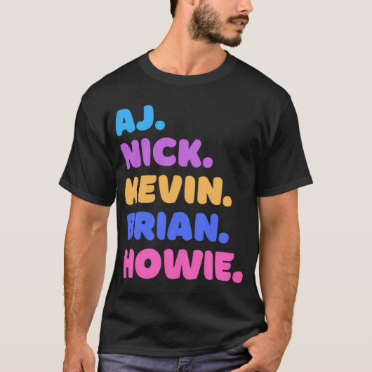 AJ, Nick, Kevin, Brian, Howie T-shirt (Voorkant)