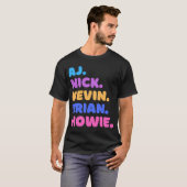 AJ, Nick, Kevin, Brian, Howie T-shirt (Voorkant volledig)