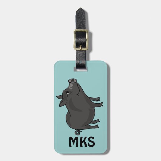 AJ- Pot Bellied Pig Bagagelabel (Voorkant verticaal)