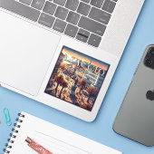 Ajaccio France 3 inch Vinyl Sticker (Laptop met iPhone)