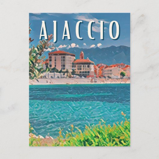 Ajaccio Photo Vintage Briefkaart (Voorkant)