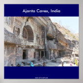 Ajanta Caves, India, Poster (Voorkant)