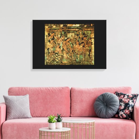 AJANTA GROTSCHILDERINGEN CANVAS AFDRUK (Insitu (Woonkamer))
