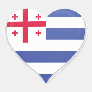 Ajaria liefde vlag trots hart sticker