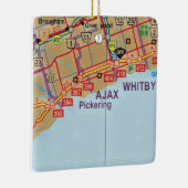 Ajax Ontario Painted Map Keramisch Ornament (Rechts)