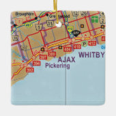 Ajax Ontario Painted Map Keramisch Ornament (Voorkant)