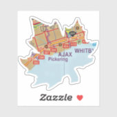 Ajax op gekleurde kaart sticker (Vel)