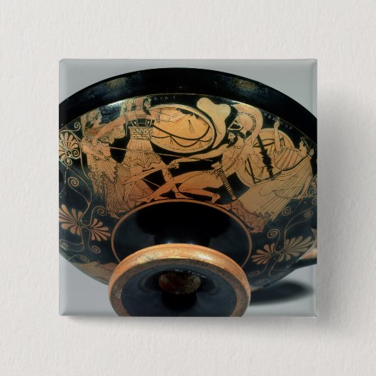 Ajax, opgeëist door Athena Vierkante Button 5,1 Cm (Voorkant)