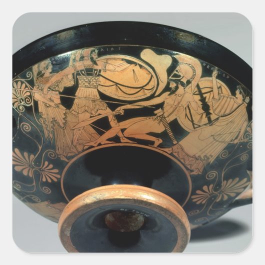 Ajax, opgeëist door Athena Vierkante Sticker (Voorkant)