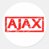 Ajax Stamp Ronde Sticker (Voorkant)