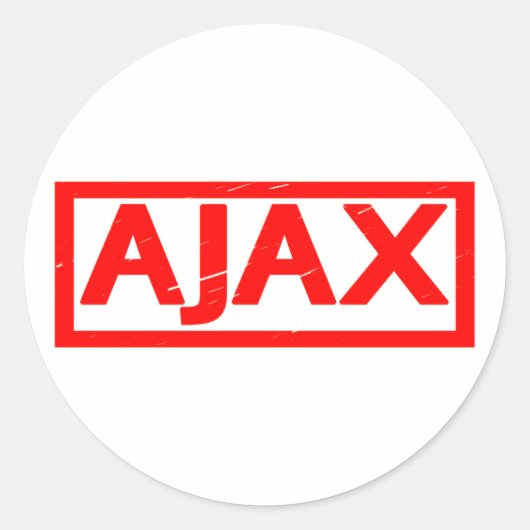 Ajax Stamp Ronde Sticker (Voorkant)