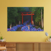 Ajisai no Kaidan Canvas Afdruk (Insitu (Woonkamer))