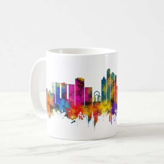 Ajman UAE Skyline Koffiemok (Voorkant links)