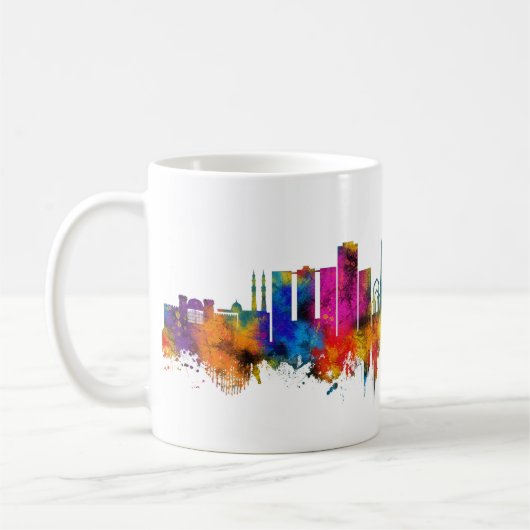 Ajman UAE Skyline Koffiemok (Links)