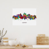 Ajman UAE Skyline Poster (Keuken)