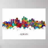 Ajman UAE Skyline Poster (Voorkant)