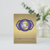 Ajna (Āgyā) of het derde oog chakra Briefkaart (Staand voorkant)
