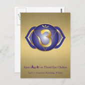 Ajna (Āgyā) of het derde oog chakra Briefkaart (Voorkant / Achterkant)