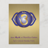 Ajna (Āgyā) of het derde oog chakra Briefkaart (Voorkant)