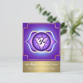 Ajna (Āgyā) of het derde oog chakra Briefkaart (Staand voorkant)