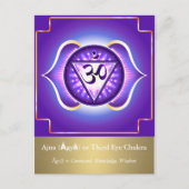 Ajna (Āgyā) of het derde oog chakra Briefkaart (Voorkant)