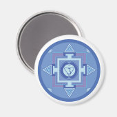 Ajna Chakra Mandala (Third eye chakra) Magneet (Voorkant / Achterkant)