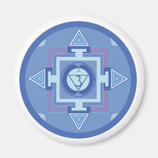Ajna Chakra Mandala (Third eye chakra) Magneet (Voorkant)