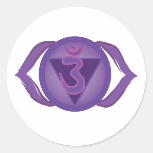 Ajna of Third eye Chakra Classic Round Sticker