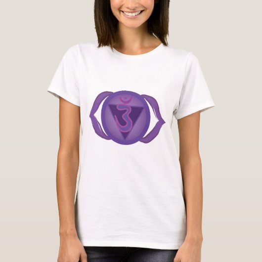 Ajna of Third eye Chakra T-shirt voor dames, wit (Voorkant)