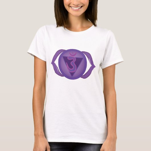 Ajna of Third eye Chakra T-shirt voor dames, wit (Voorkant)