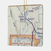 Ajo Arizona Map Keramisch Ornament (Links)