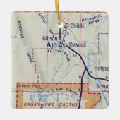Ajo Arizona Map Keramisch Ornament (Voorkant)