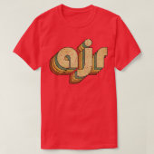 AJR Rainbow Typography Style 70s T-shirt (Design voorkant)