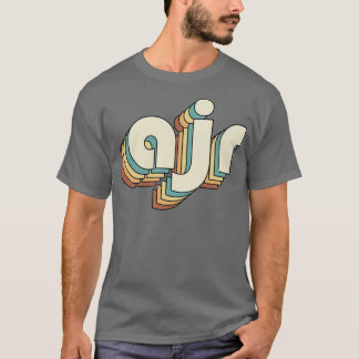 AJR Retro Rainbow Typography Style 70s T-shirt