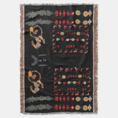 Ajrak-achtige stijl deken (Voorkant Verticaal)