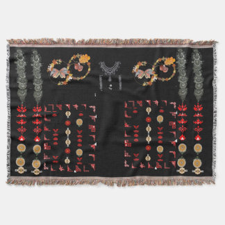 Ajrak-achtige stijl deken