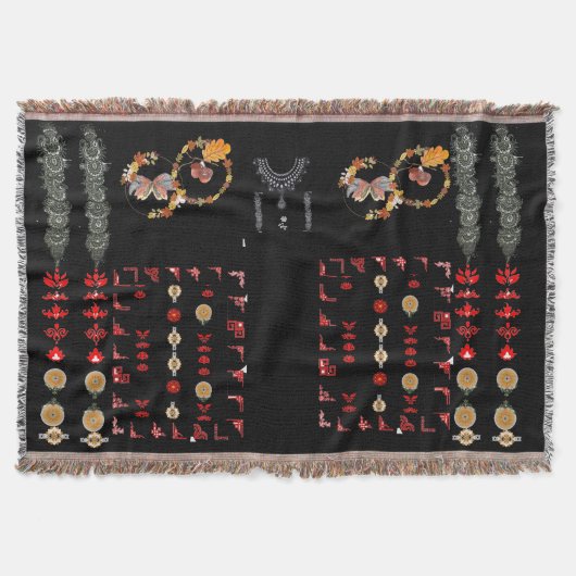 Ajrak-achtige stijl deken (Voorkant)