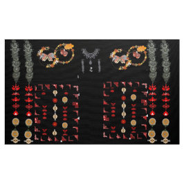 Ajrak-achtige stijl stof
