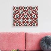 Ajrak Tribal Pattern Canvas (Insitu (Woonkamer))