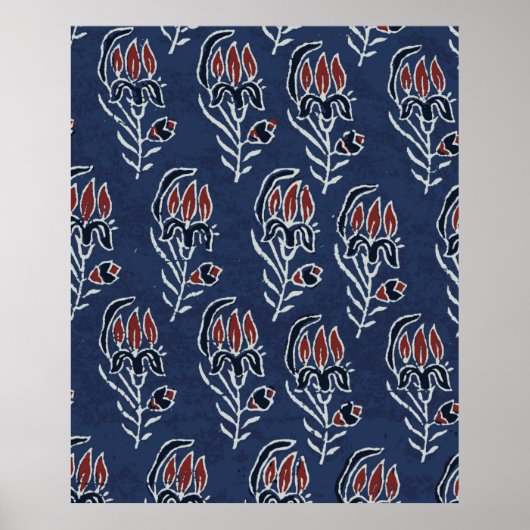 Ajrakh Pattern en block print Pattern en batik p (Voorkant)