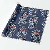 Ajrakh Pattern en block print Pattern en batik p Cadeaupapier (Uitgerold)