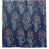 Ajrakh Pattern en block print Pattern en batik p Douchegordijn (Voorkant)