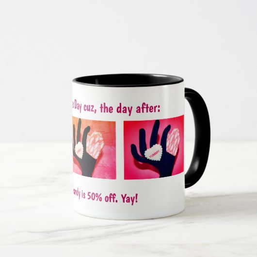 AJ's Day After Valentijnsdag Discount Snoep mok (Voorkant rechts)