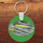 AJS Popper "Green Greenie" Saltwater Vist Lure Sleutelhanger (Voorkant)