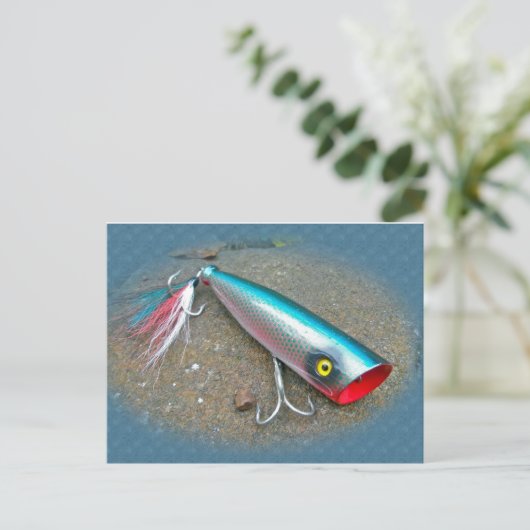 AJS Saltwater Lure Popper Blue Dragon Items Briefkaart (Staand voorkant)