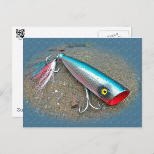 AJS Saltwater Lure Popper Blue Dragon Items Briefkaart (Voorkant / Achterkant)