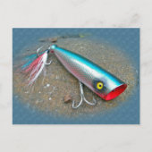 AJS Saltwater Lure Popper Blue Dragon Items Briefkaart (Voorkant)