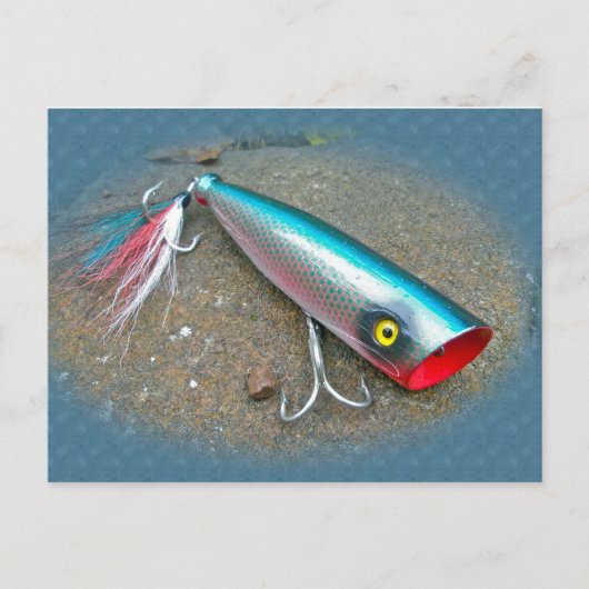AJS Saltwater Lure Popper Blue Dragon Items Briefkaart (Voorkant)