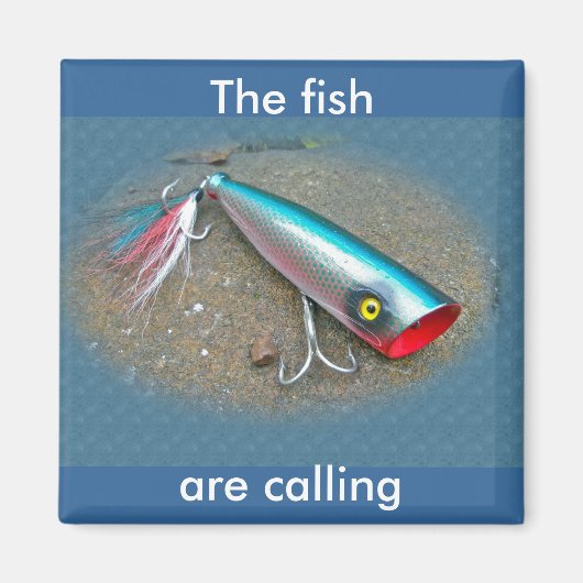 AJS Saltwater Lure Popper Blue Dragon Items Magneet (Voorkant)